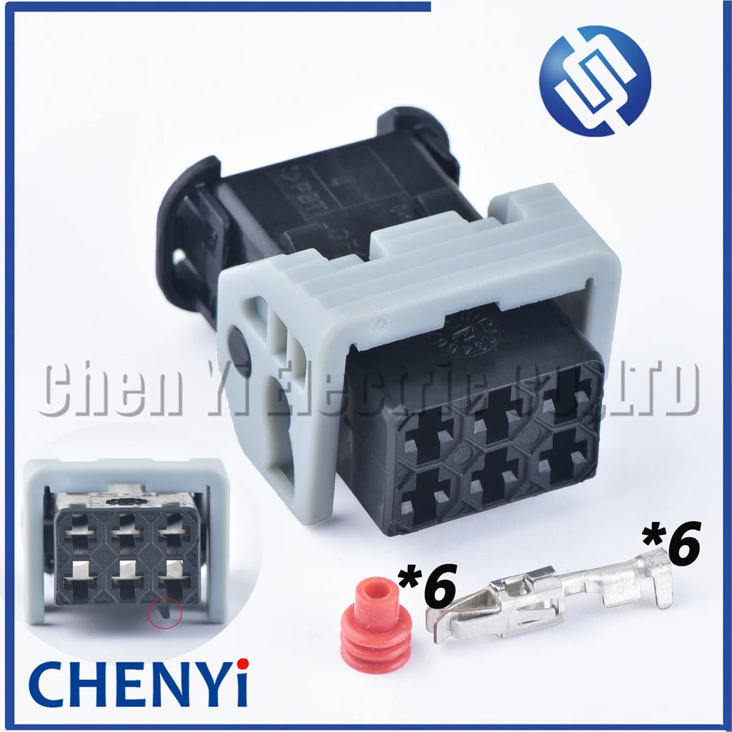6 Pin Front Oxygen O2 Sensor Air/fuel Sensor Plug Waterproof Connector 0258007366 22693-7Y000 1475057-1 1475104-1 for Nissan