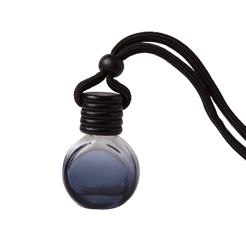 1Pcs Dyed Square Cap Black Cap Empty Bottle Car Essential Oil Diffuser Fragrance Air Freshener Scent Perfume Bottle Ornament