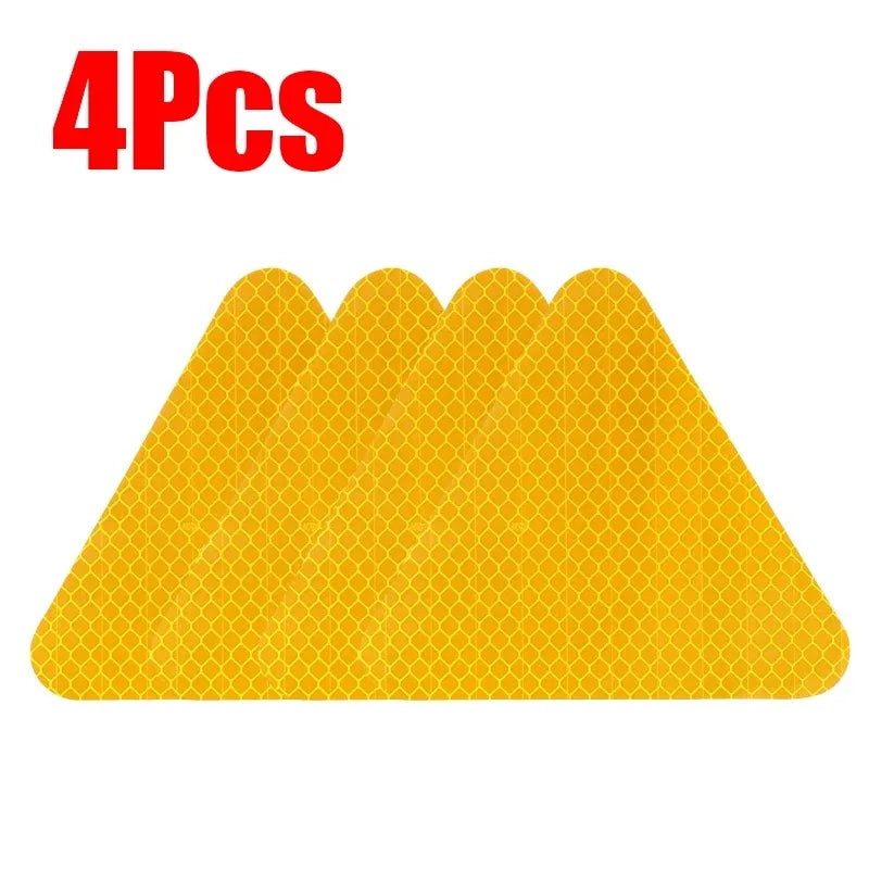 1-4Pcs Safety Reflective Sign Board Reflective Sticker Warning Triangle Warning Reflector Truck Stop Warn Sign Plate Rear Light