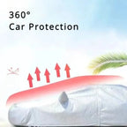 Universal Fit Full Car Cover Waterproof Dustproof All-Season PE Film Coat with Aluminum Protective Sunshade UV Ray Reflection