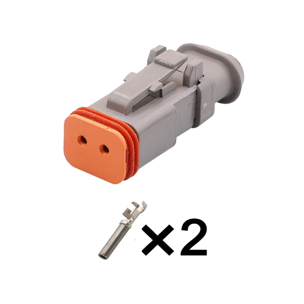 Deutsch 2Pin Connector Waterproof 1.6mm Male Female Connectors DT06-2S DT04-2P Automobile Electric Motorcycle Wire Harness Plug