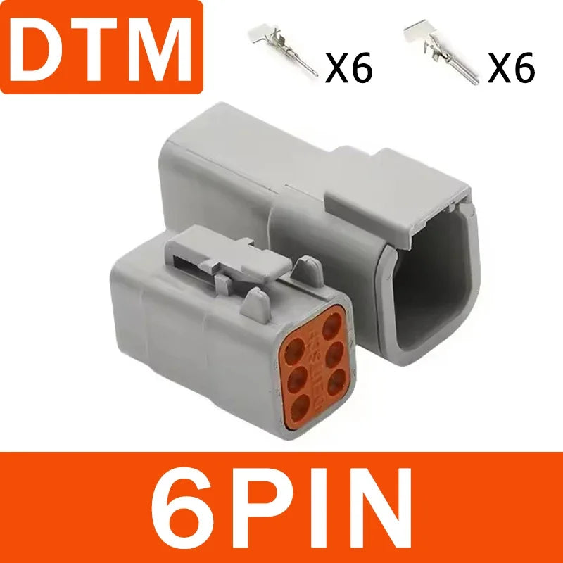 Deutsch DT/DTM/DTP/DTF Series Waterproof Connector 2-12Pin | Flange Mount for Automotive & Industrial Wiring Harness