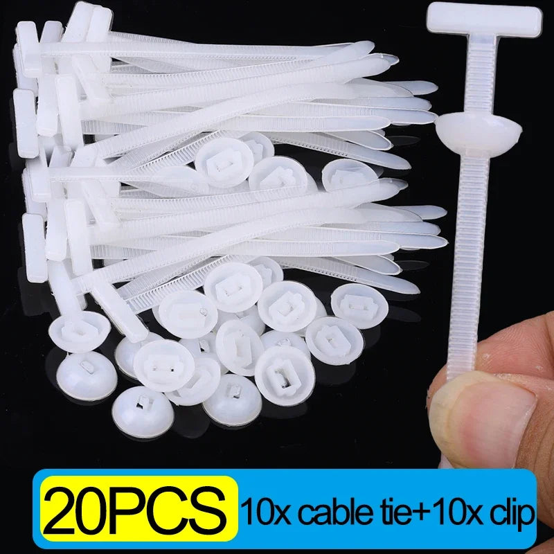 Nylon Zip Cable Tie Clips Cars Engine Guards Fenders Underbody Panels Fasteners Screw Replacement Self-locking Cable Accessories