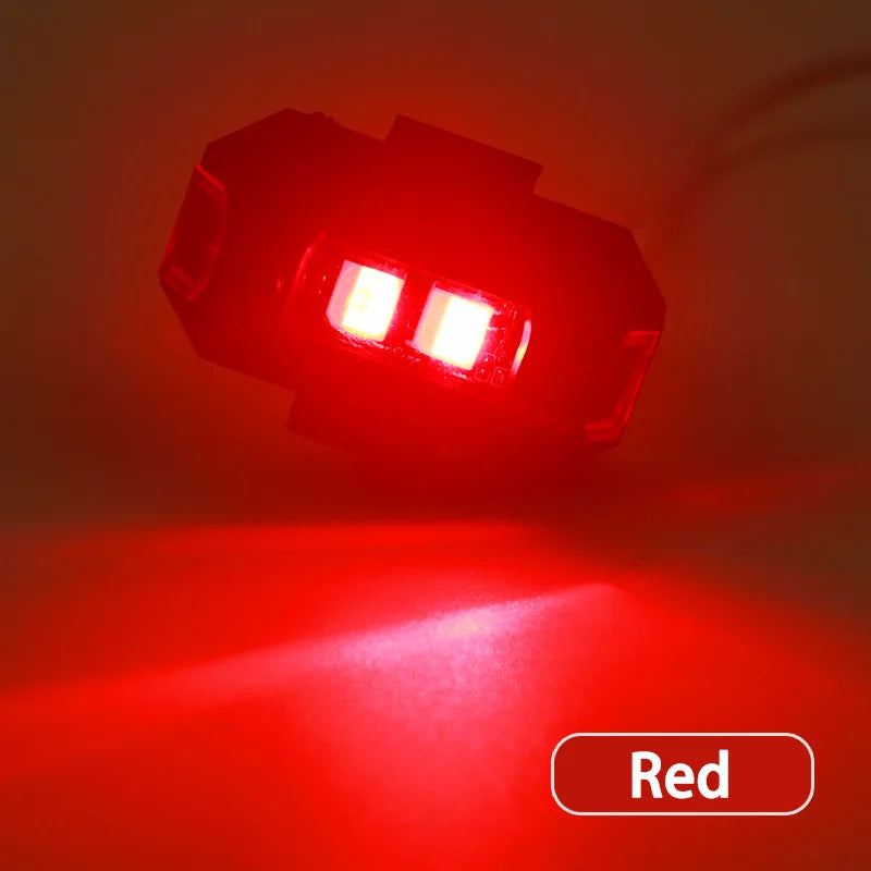 New LED Anti-collision Warning Light RC Drone Flash LED Position Light Motorcycle Turn Signal Indicator 7 Colors Strobe Light