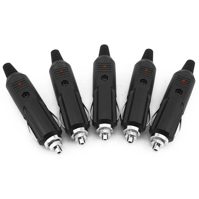 5pcs 12V To 24V Car Cigarette Lighter Plug Fuses 5A With LED Indicator Plug Power Charger Adapter Connector Fuse Converter Plug