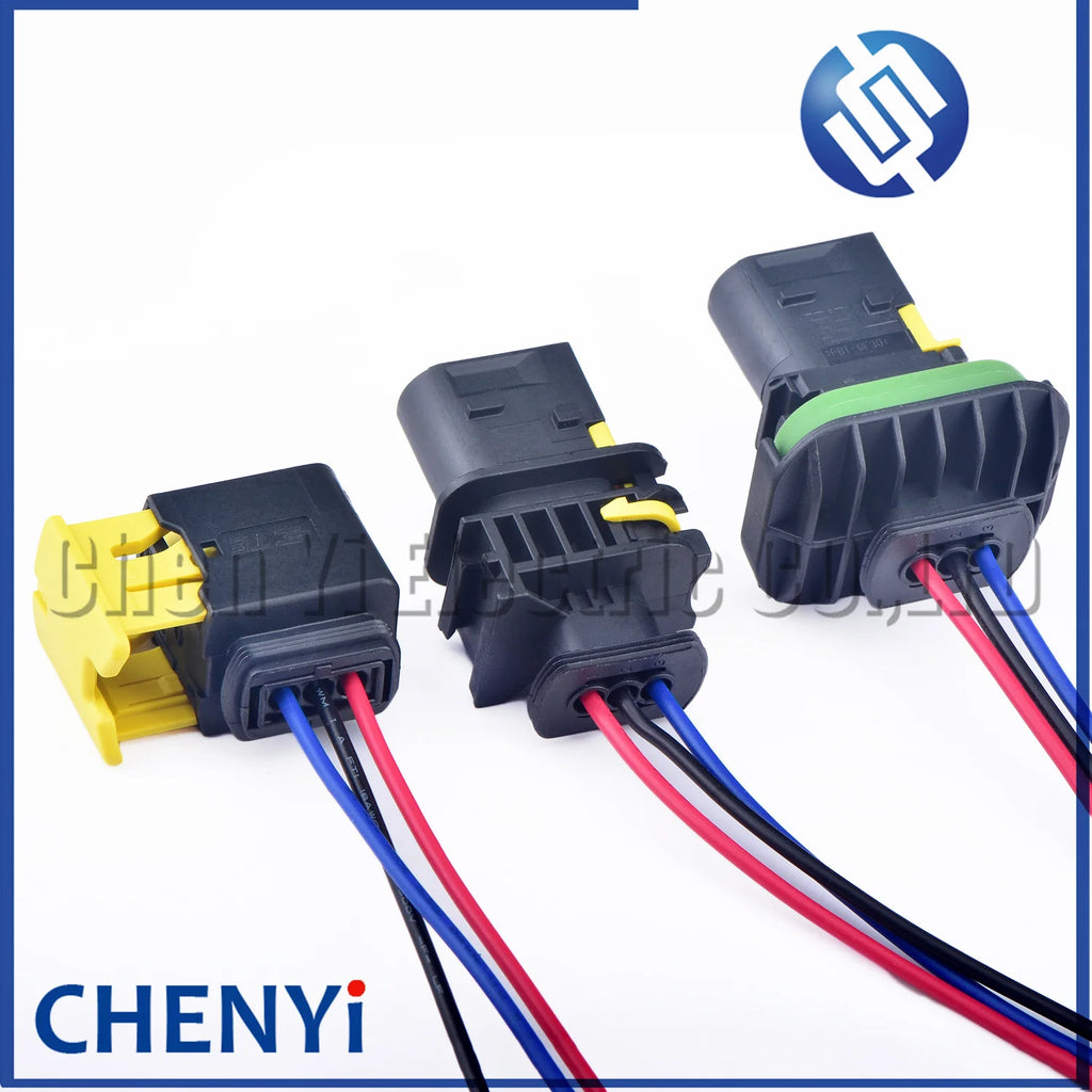 3 Pin female or male waterproof injector connector automotive electrical car ECU connector 1-1418448-1 1-1703843-1 1-1670730-1