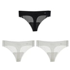 Transparent Thong Panties Women Ultra-thin Sense Sexy Female Seamless Low-waist Solid Color G-string Quick Drying Underwear amag