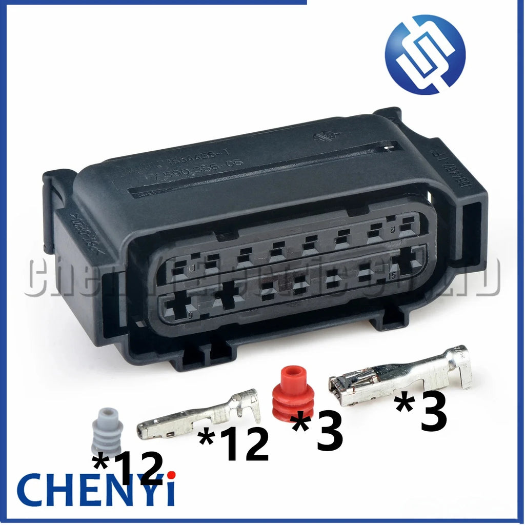 15 Pin Automotive Connector bumper radar sensor Wire harness Plug 7590356-05 7590358-05 7590357-06 1564456-9 1564456-1 1564456-2
