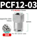 304 Stainless Steel Quick-Connect Air Hose Fittings - BSP 1/8",1/4",3/8",1/2 Pneumatic Pipe Connectors with Corrosion Resistance