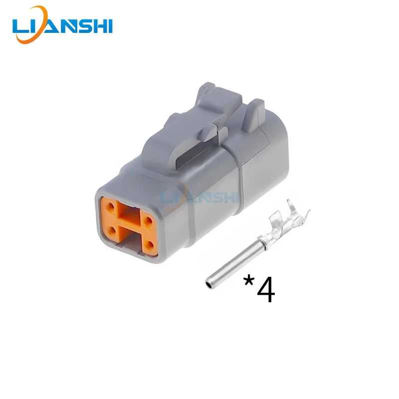 Automotive connector DTM04-4P waterproof plug-in, male and female excavator 4-hole DTM06-4S plug