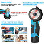 19500RPM Cordless Electric Angle Grinder 12V Rechargeable Mini Polishing Grinding Machine Multifunction Diamond Cutting amabilis