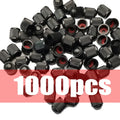 Car Tire Valve Plastic Black Bike Tyre Valve 1000/4PCS Caps with O Seal Ring Dome Shape Dust Valve for Car Bicycles Motorcycles