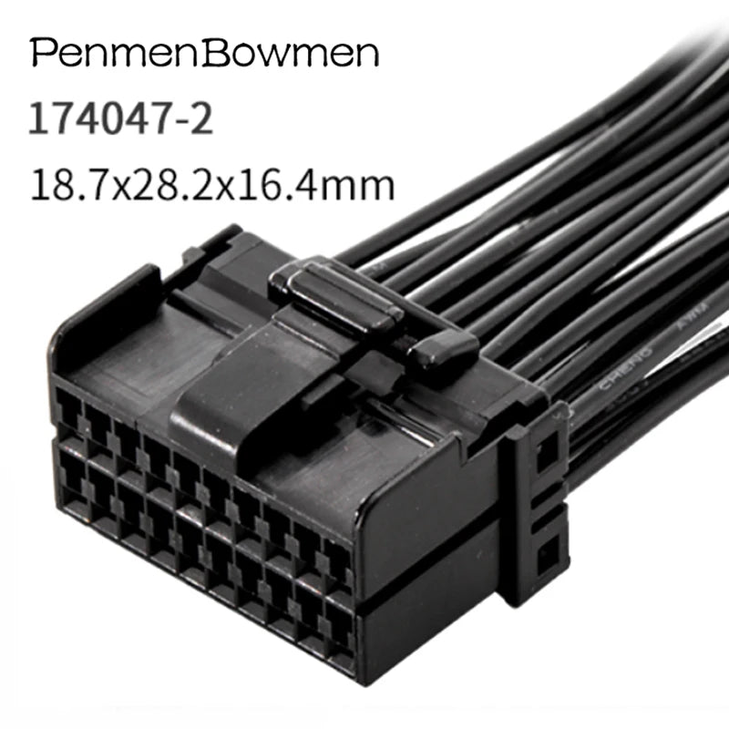 1 Set 6 8 12 16 20 Pin 1.2mm Sheathed Car Window Lifter Plug Connector Wire Harness 174047-2 174045-2