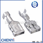 10/20 Pcs 9.5 mm Female Auto Crimping Wire Terminal Copper Splice Brass Pins G257 ST741394-3 7116-3250 7116-3250 DJ626-D9.5×1.2C