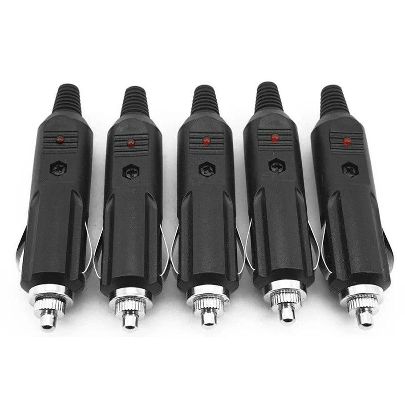 5pcs 12V To 24V Car Cigarette Lighter Plug Fuses 5A With LED Indicator Plug Power Charger Adapter Connector Fuse Converter Plug