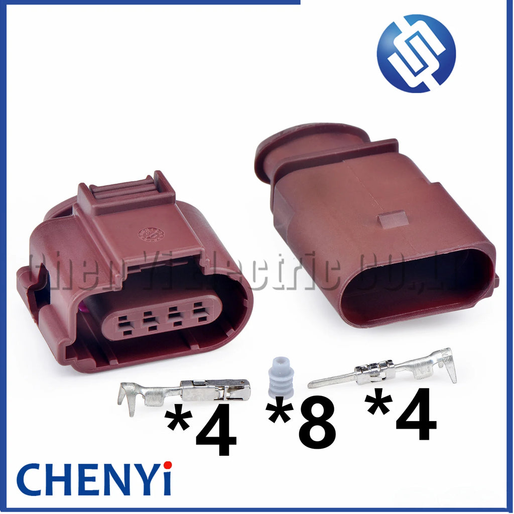 4 Pin Auto waterproof connector Car Pressure Oxygen O2 Sensor Wire harness plug 8K0 973 704A 8K0973704A 1K0973804A