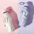 Mini Foldable Umbrella UV Protection Mini Sun Umbrella Dual Use Portable Box to Store Sunshade Umbrella Mini Umbrella Car Amagi