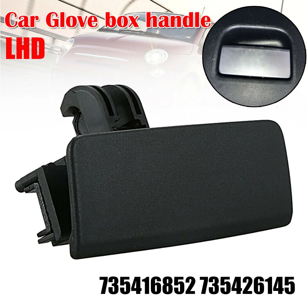 1PC Car Glove Box Front Lid Handle Catch Black 735416852 Glove Box Front Lid Handle Catch Lock For Fiat Grande Punto 05-13 LHD