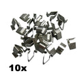10 Pcs Metal Trim Panel Clips Seat 16mm Boot Tailgate Interior Lining Car Panel Fastener Grommet Clips Metal U Type Clips