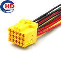 15 Pin Yellow Auto Power Amplifier Male Female Docking Plastic Housing Unsealed Socket  Wiring Harness 1-967628-3 1-967623-3