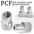304 Stainless Steel Quick-Connect Air Hose Fittings - BSP 1/8",1/4",3/8",1/2 Pneumatic Pipe Connectors with Corrosion Resistance