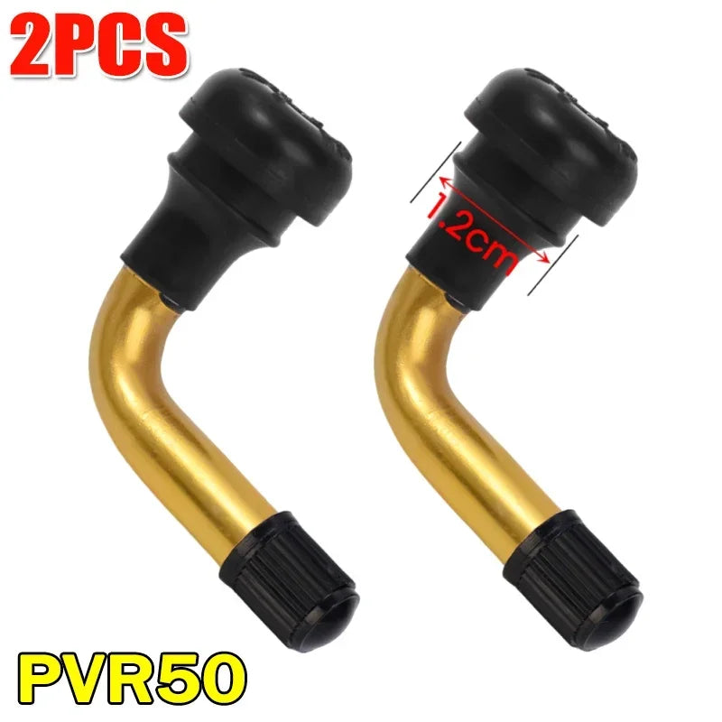 Motorcycle 45° Bent Type Valve Stem for Bike Tubeless Tire Rubber PVR Aluminum Alloy Anti-Corrosion Car Tire Repair Parts 2-4PCS
