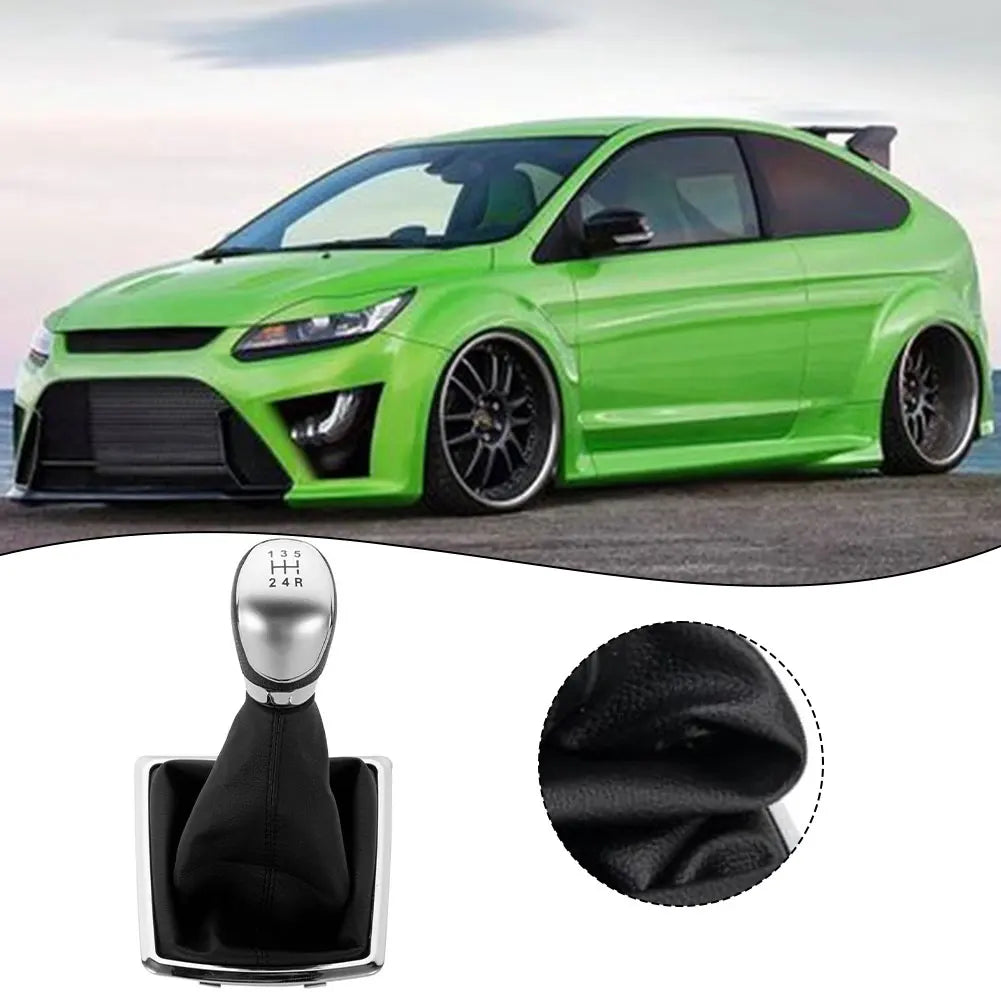 5 Speed Gear Shift Lever Knob With Rod Dust Cover For Ford For Focus For MK2 Manual Transmission Cover Shift Knob Assembly