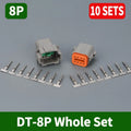 10 Sets Deutsch DT Connector DT06-2S/DT04-2P 2P 3P 4P 6P 8P 12P Waterproof Electrical Connector For car Motor With Pins 22-16AWG