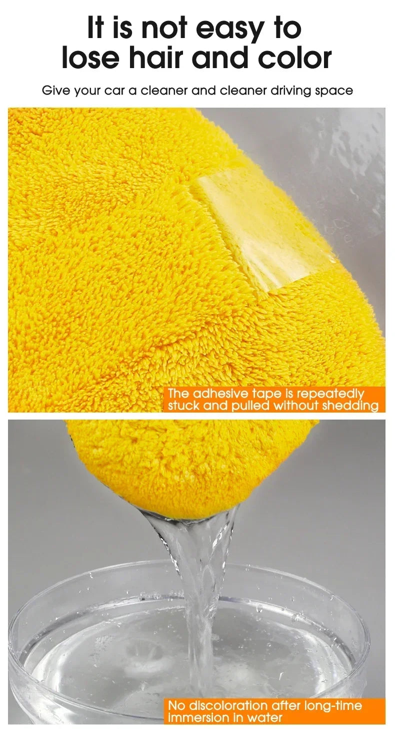 Car Washing Gloves Double Sided Coral Fleece Thickened Super Absorbent Car Wiping Gloves Cleaning Tools Amagi
