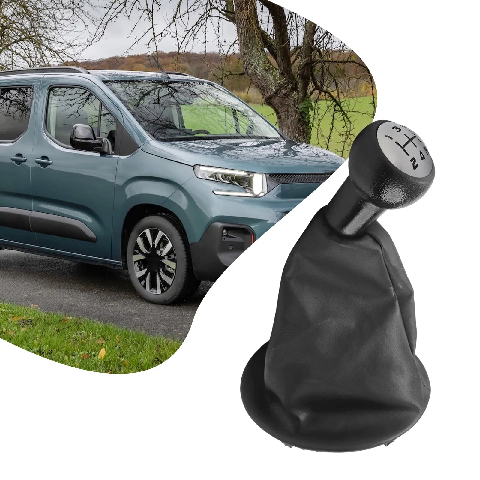 1x 5 Speed Car Auto Shift Knob Handball & Dust Jacket Kit For C3 For Berlingo Car Gear Shift Knob Lever Handball Interior Parts