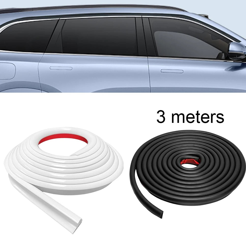1PC RV Rain Gutter 1/2" Height Drip Rail PVC Rain Strip Roof J Shape Rain Gutter Soft Rubber Strip RV Water Guide Strip