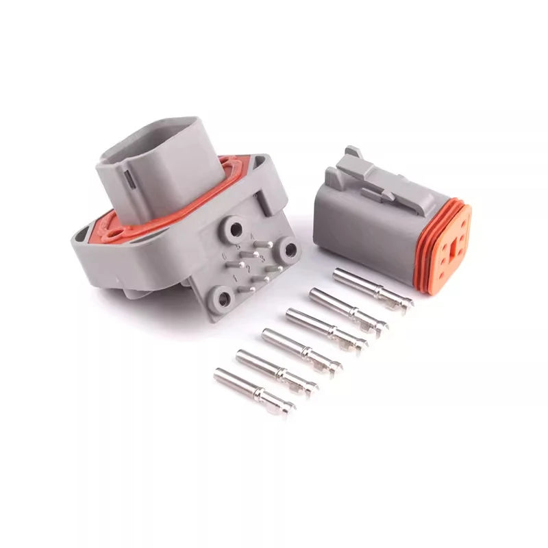 DT06-6S Automotive waterproof connector PCB curved pin socket vehicle-mounted circuit board pin terminal connector DT13-6PA