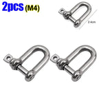 Stainless Steel D Ring Shackle HeavyDuty Ship Rigging Mooring Tow Recovery Clip Boat Vehicle Rope Chain Connector Metal Fastener