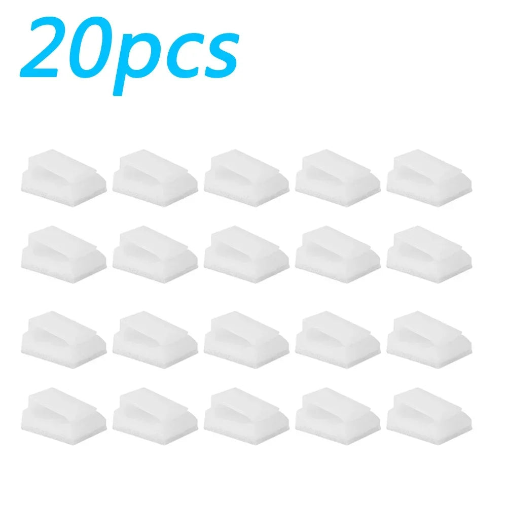 1-100Pcs Cable Clips Organizer Car Dashboard Self-Adhesive Drop Wire Holder Cord Manager Car Fixed Clamp Wire Clip Accessories