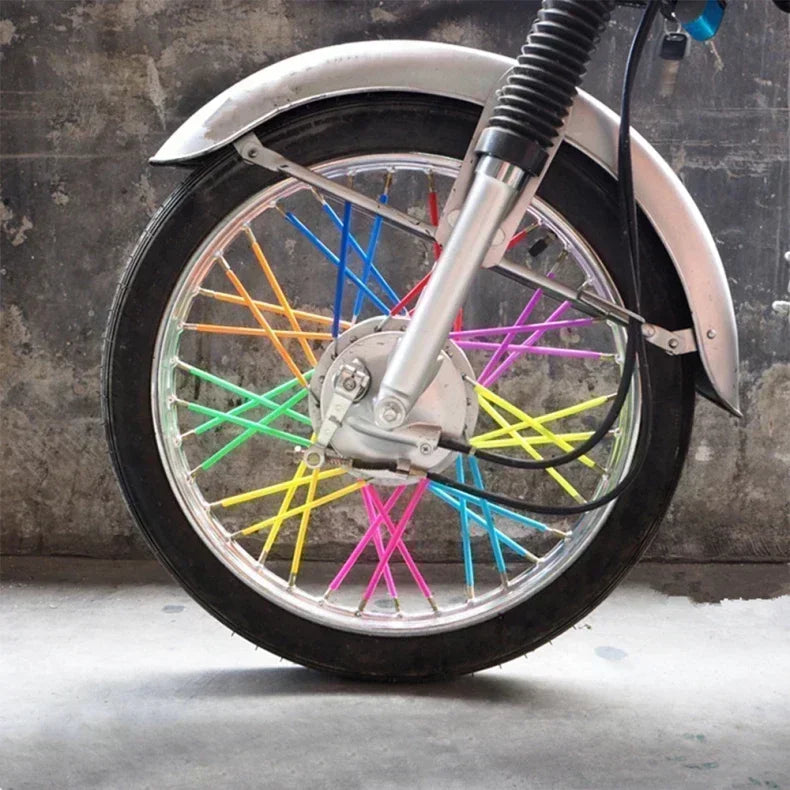 72 Pcs Universal Motocross Motorcycle Dirt Bike Enduro Wheel Rim Spoke Shrouds Skins Covers Moto For KTM HONDA YAMAHA KAWASAK