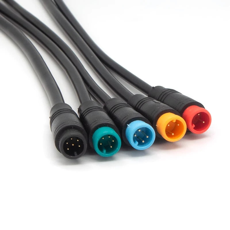 5/20/100 PCS M6 M8 Julet Sensor Waterproof Electric Bicycle Butt Joint Plug Male Female Ebike Display Cable Connector With Wire