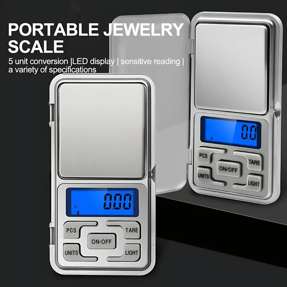 High Precision Mini Pocket Scale 500g/0.01g Portable Digital Jewelry Scale Accurate Small LCD Weighing Device for Easy Carry