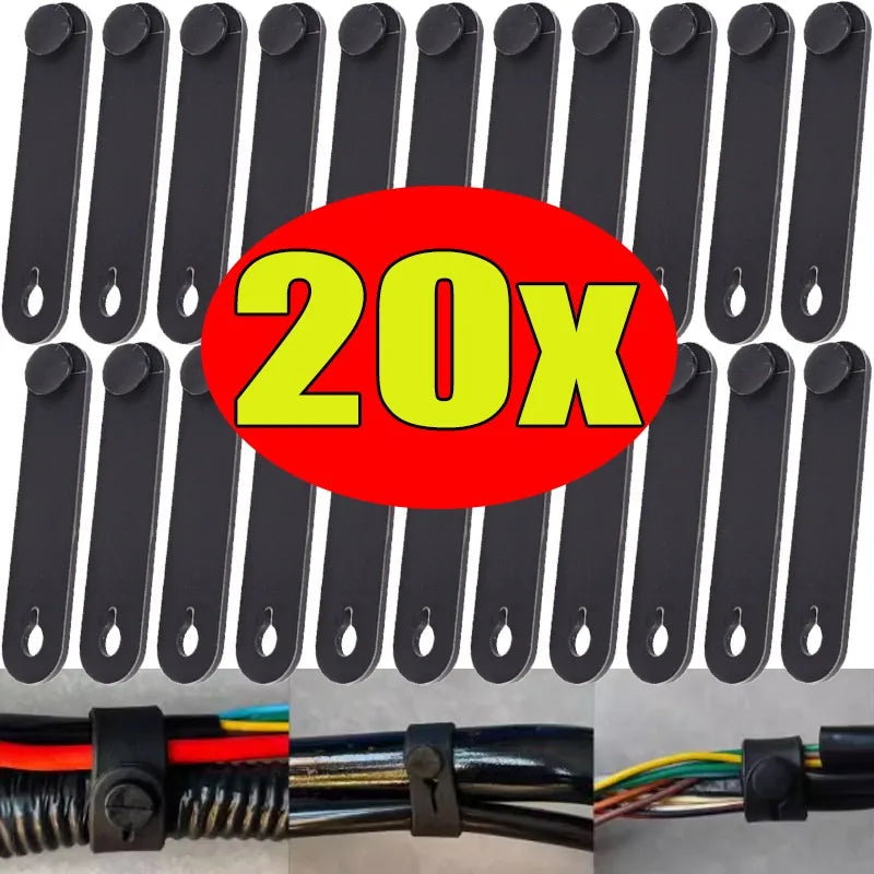 1-20pcs Motorcycle Rubber Wire Tie Universal Motorcycle Rubber Frame Securing Cable Wire Harness for Wiring Harnesses Accessorie
