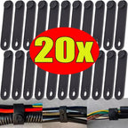 1-20pcs Motorcycle Rubber Wire Tie Universal Motorcycle Rubber Frame Securing Cable Wire Harness for Wiring Harnesses Accessorie