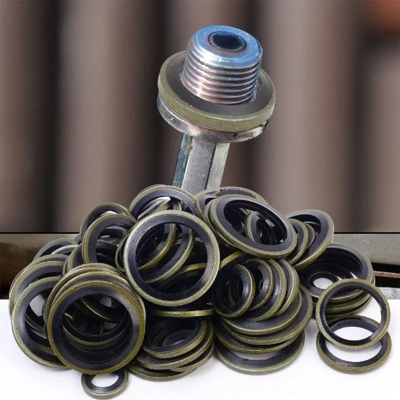 Non-Slip Car High Pressure Fuel Line Drain Plug Gasket Universal Oil Pan Gaskets Accessories Seal M6/M8/M10/M12/M14/M16/M18/M20