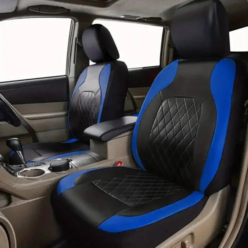 Luxury PU Leather Car Seat Cover Set Full Coverage Anti-Scratch Fits Sedan/SUV/Truck  Universal Protection Easy Installati amagi