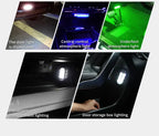 Car Interior Dome Light Finger Touch Sensor Mini LED Reading Lamp Roof Magnets USB Charging Atmosphere Dome Lamp Senser Tools Ne