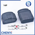 1 set 14 Pin LED light lamp wire socket automotive waterproof connector 1.5/2.8 wiring connector 3C0973737 3C0973837 6189-7103