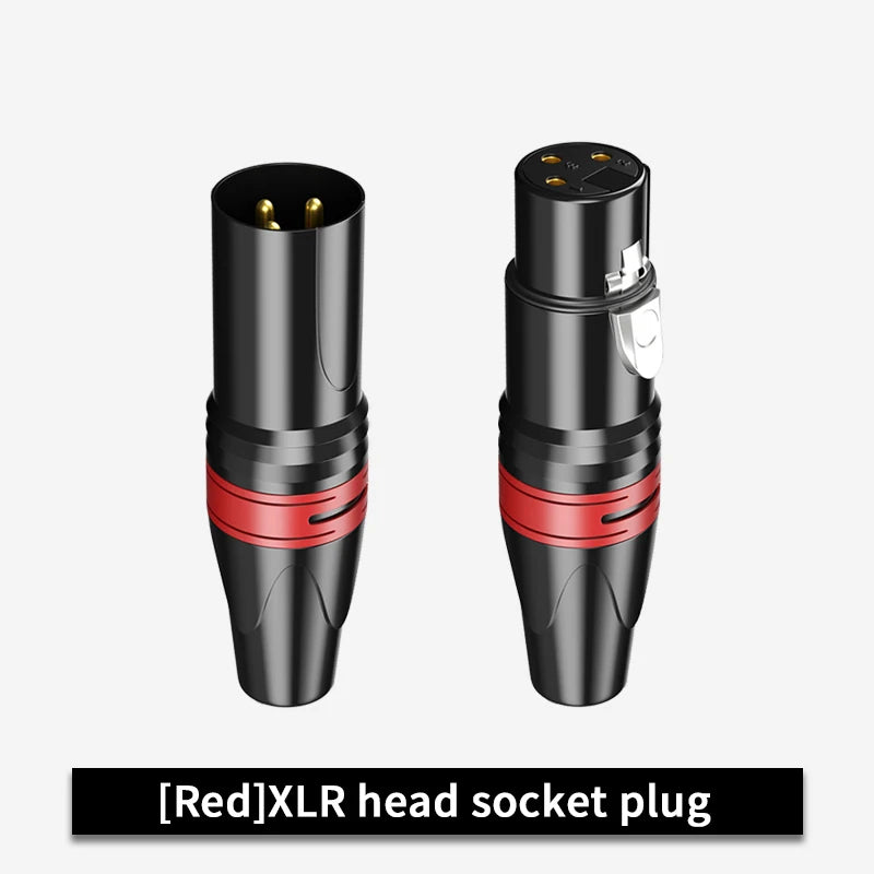 10 Set 3Pin XLR Color Head Pure Copper Pin Male and Female Audio Microphone Connector Canon Welding Plug Socket