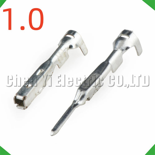 50 pcs 1.0 mm male or female wire crimp pins for 8100-3077 8100-3067 sheath automotive ...