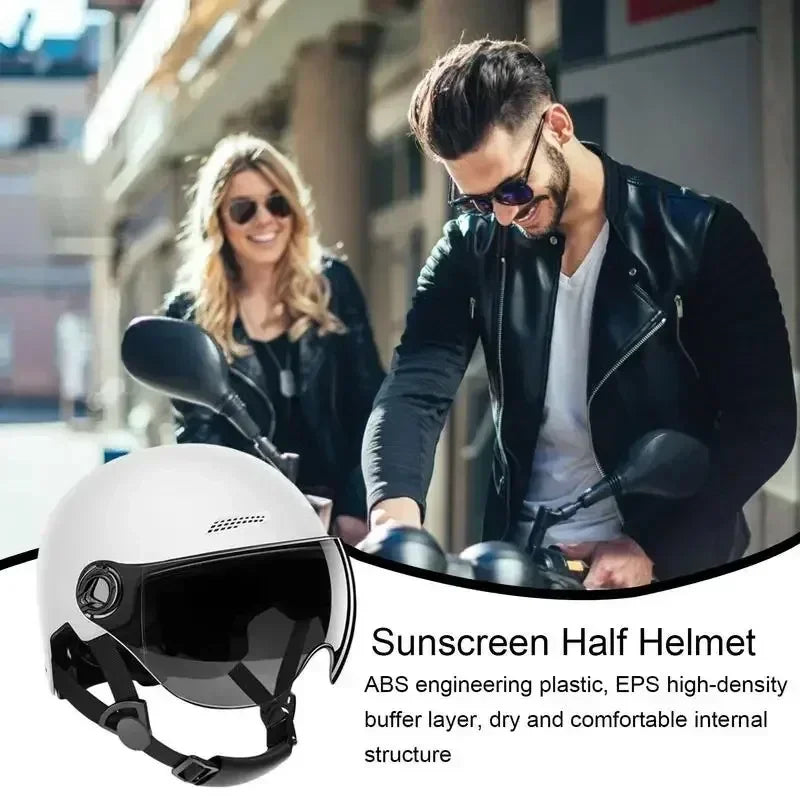 Electric Bicycle Motorcycle Dot Certified Electric Vehicle Helmets Men Women Four Seasons Sun Protection Lightweight Half E-bike