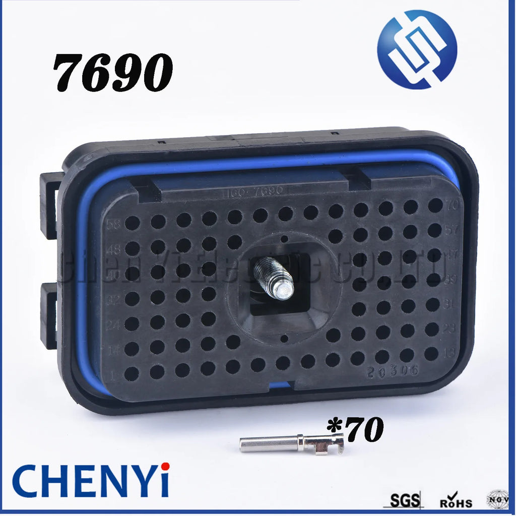 70 Pin Connector Excavator E325/330/345C/D computer board plug ECU connector Accessories 160-7689 160-7690
