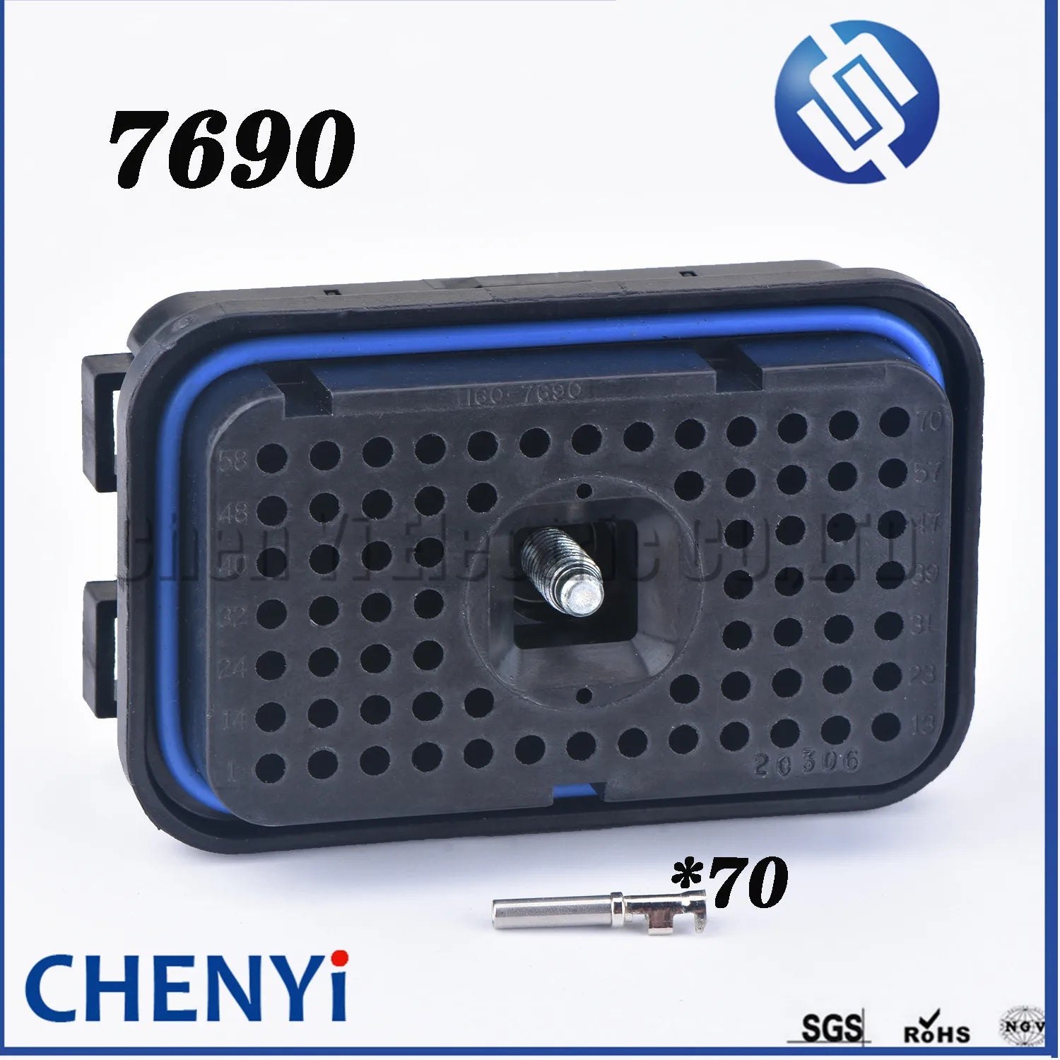 70 Pin Connector Excavator E325/330/345C/D computer board plug ECU connector Accessories 160-7689 160-7690