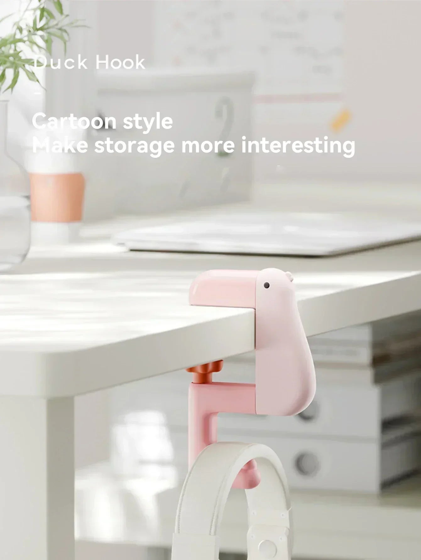 Thinking Duck Schoolbag Hook Free Punch Bag Hook Desk Side Hanging Backpack Magic Storage Hook Amagi