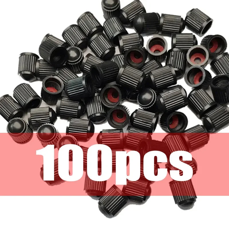 Car Tire Valve Plastic Black Bike Tyre Valve 1000/4PCS Caps with O Seal Ring Dome Shape Dust Valve for Car Bicycles Motorcycles